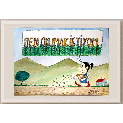 Coşkun Göle 29x21cm Orijinal Karikatür BOD06703