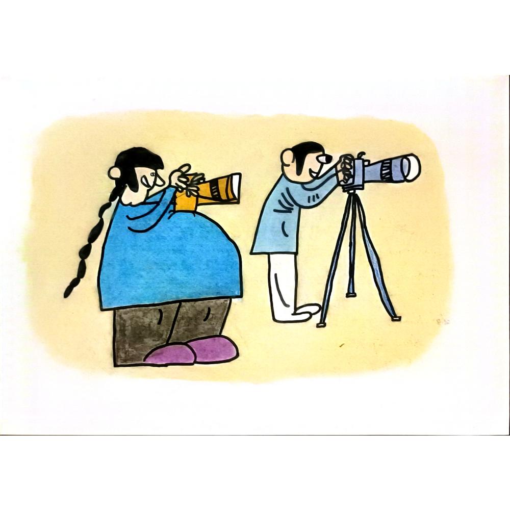 Geng Zhao Lian 29x21cm Orijinal Karikatür BOD06709