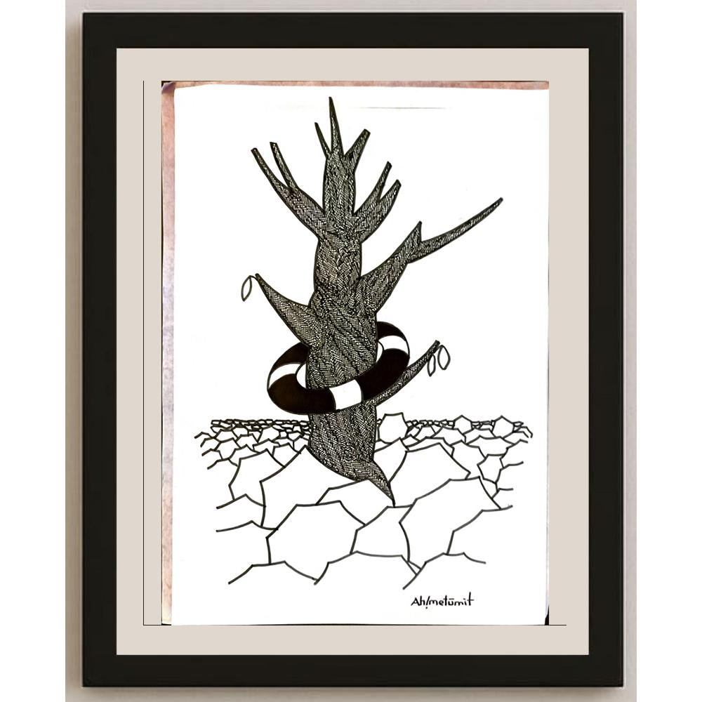 Ümit Akkoca 35x25cm Orijinal Karikatür BOD06715