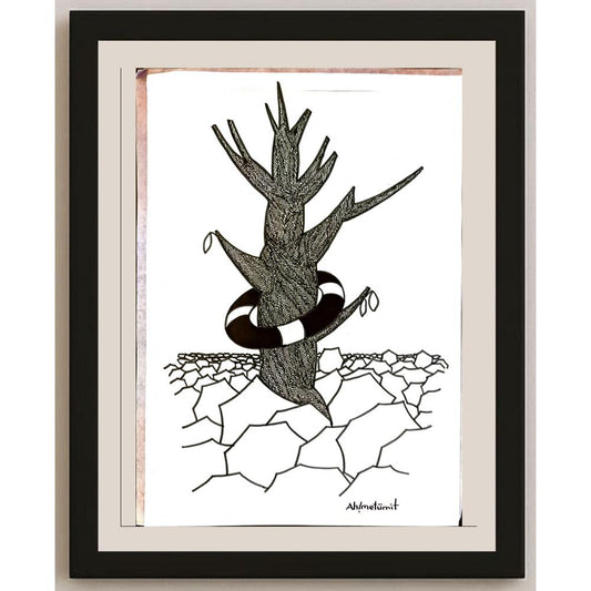 Ümit Akkoca 35x25cm Orijinal Karikatür BOD06715