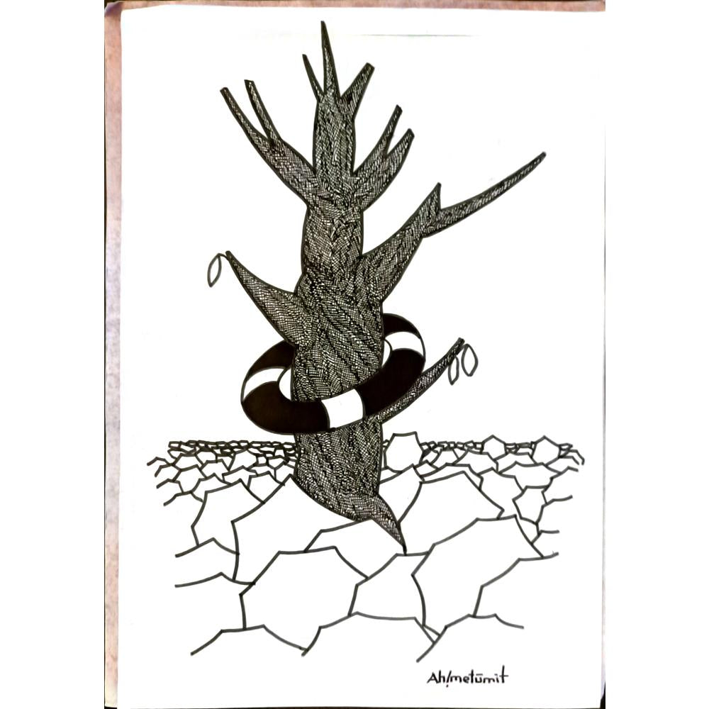 Ümit Akkoca 35x25cm Orijinal Karikatür BOD06715