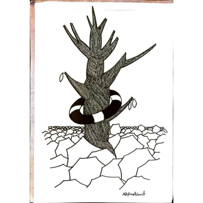 Ümit Akkoca 35x25cm Orijinal Karikatür BOD06715