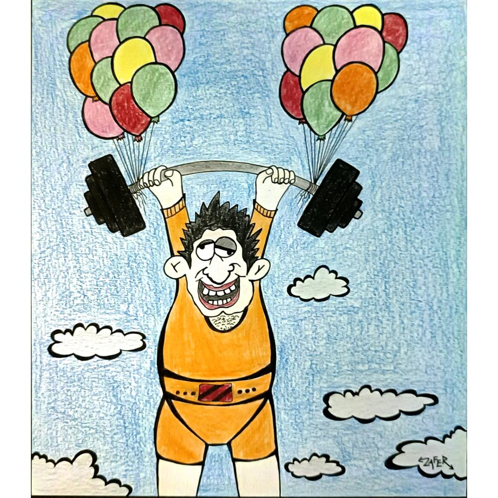 Zafer Dilekçi 25x21cm Orijinal Karikatür BOD06722