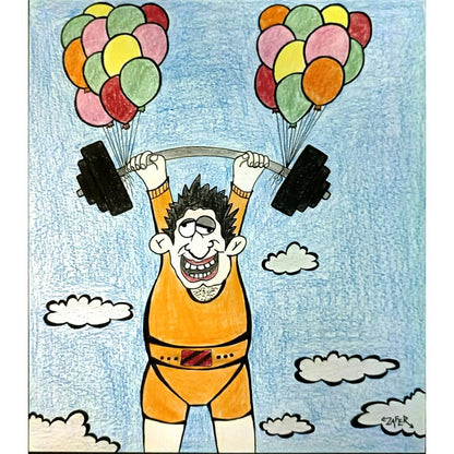 Zafer Dilekçi 25x21cm Orijinal Karikatür BOD06722