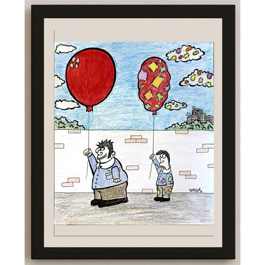 Zafer Dilekçi 25x21cm Orijinal Karikatür BOD06724