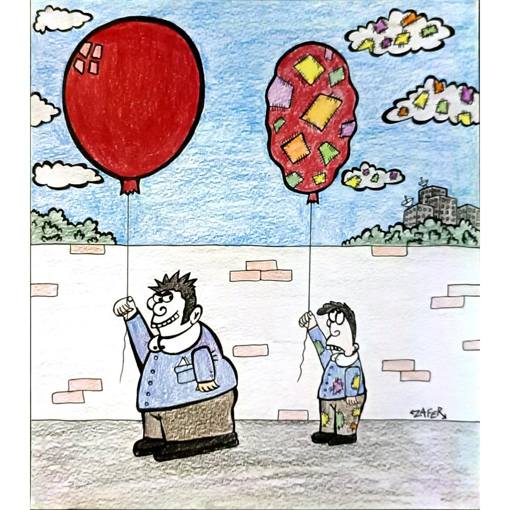 Zafer Dilekçi 25x21cm Orijinal Karikatür BOD06724