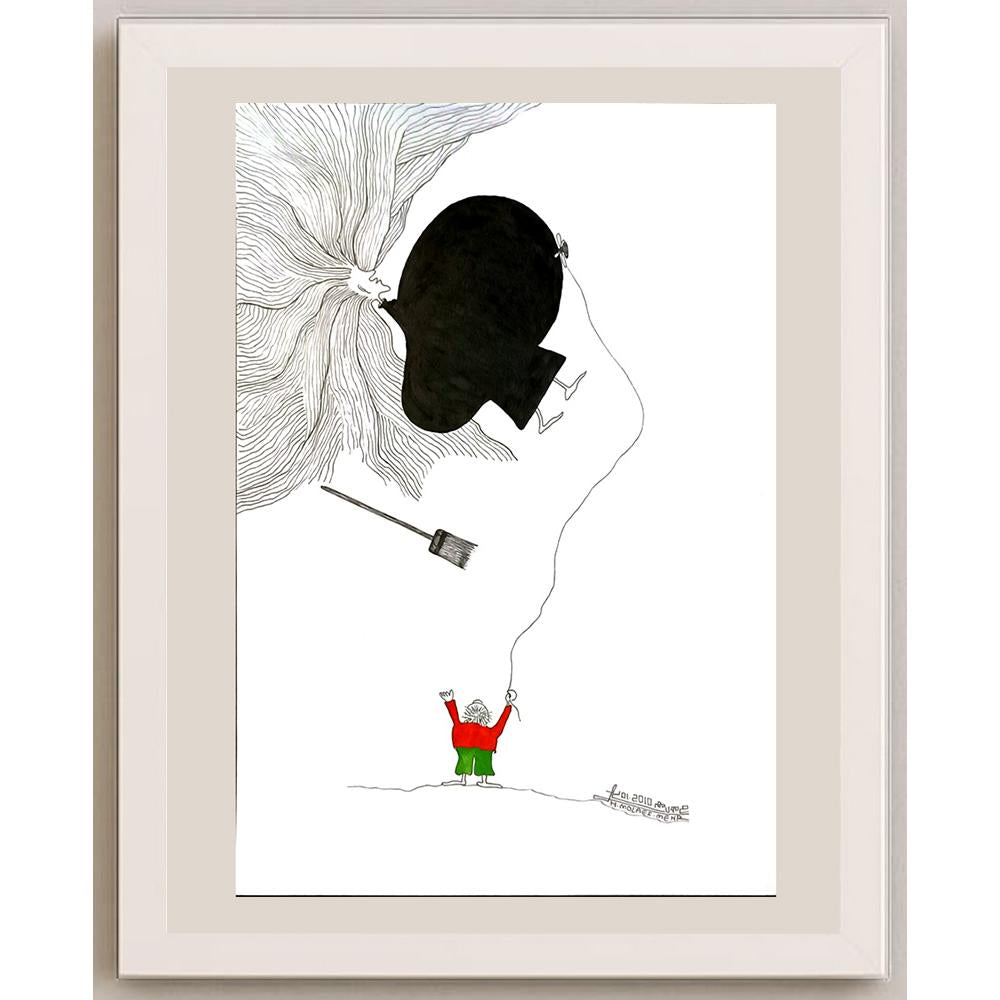 Hamed Molei Mehr 29x21cm Orijinal Karikatür BOD06740