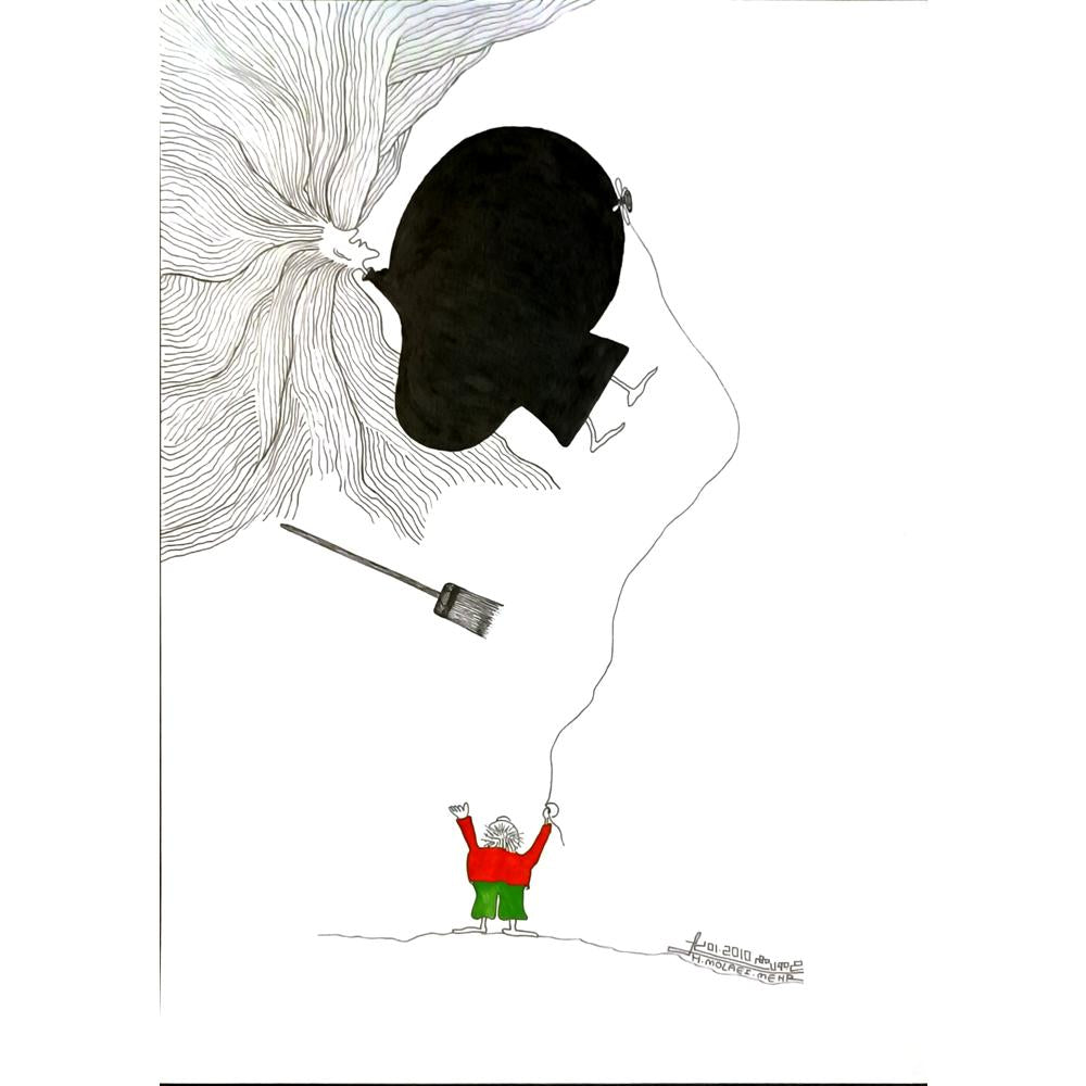 Hamed Molei Mehr 29x21cm Orijinal Karikatür BOD06740