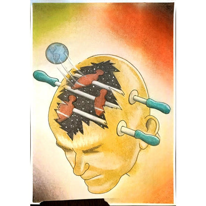 Ümit Müfit Dinçay 29x21cm Orijinal Karikatür BOD06742