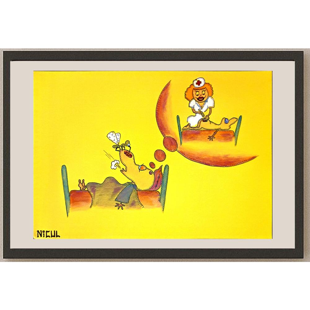 Lupu Nicolae 29x21cm Orijinal Karikatür BOD06749