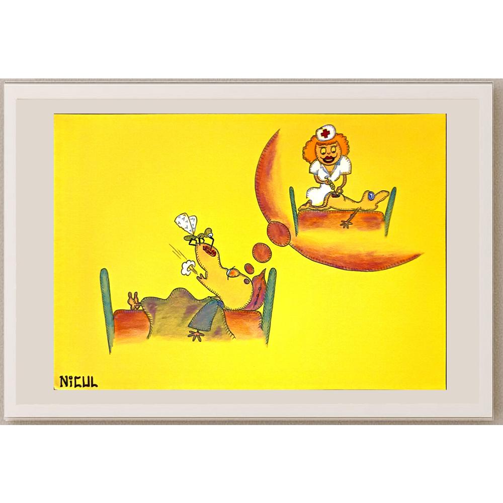 Lupu Nicolae 29x21cm Orijinal Karikatür BOD06749