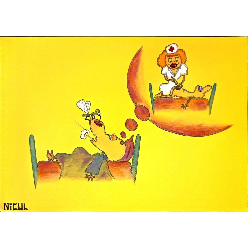 Lupu Nicolae 29x21cm Orijinal Karikatür BOD06749
