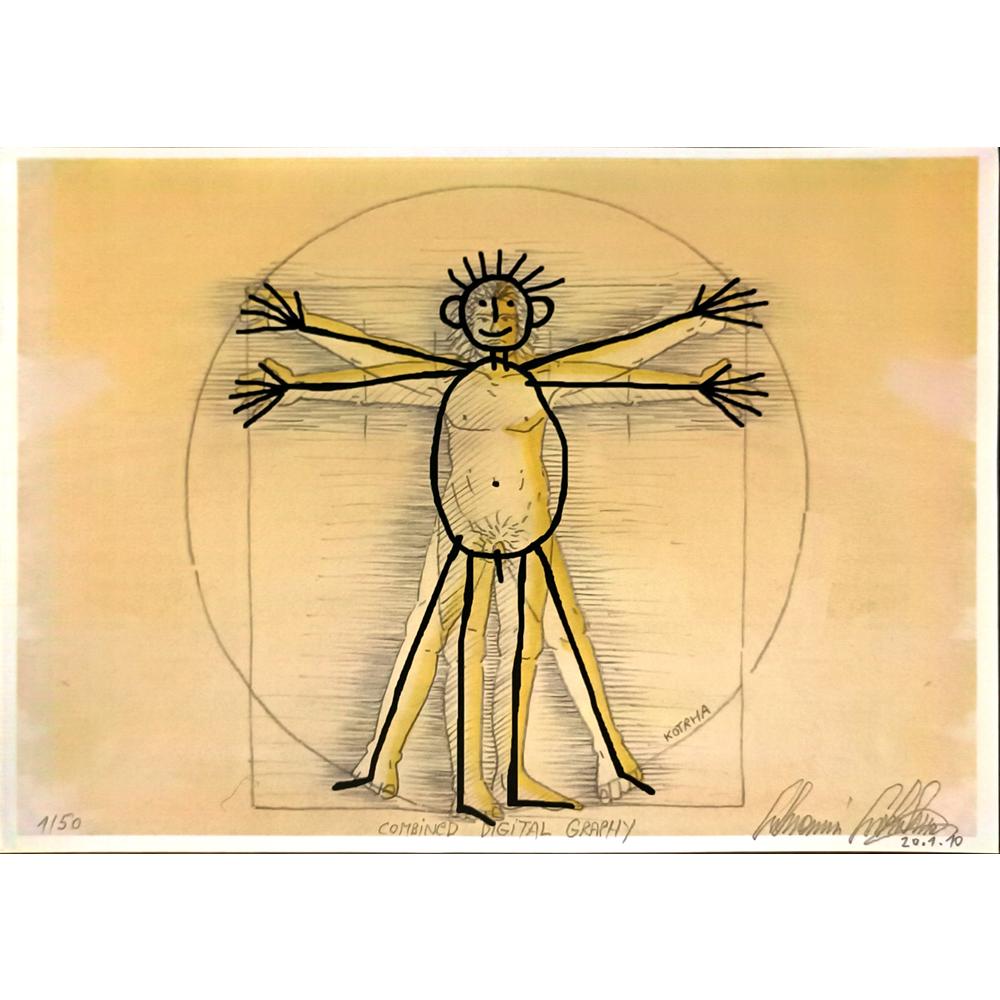 Lubomir Kotrha 29x21cm Orijinal Karikatür BOD06752