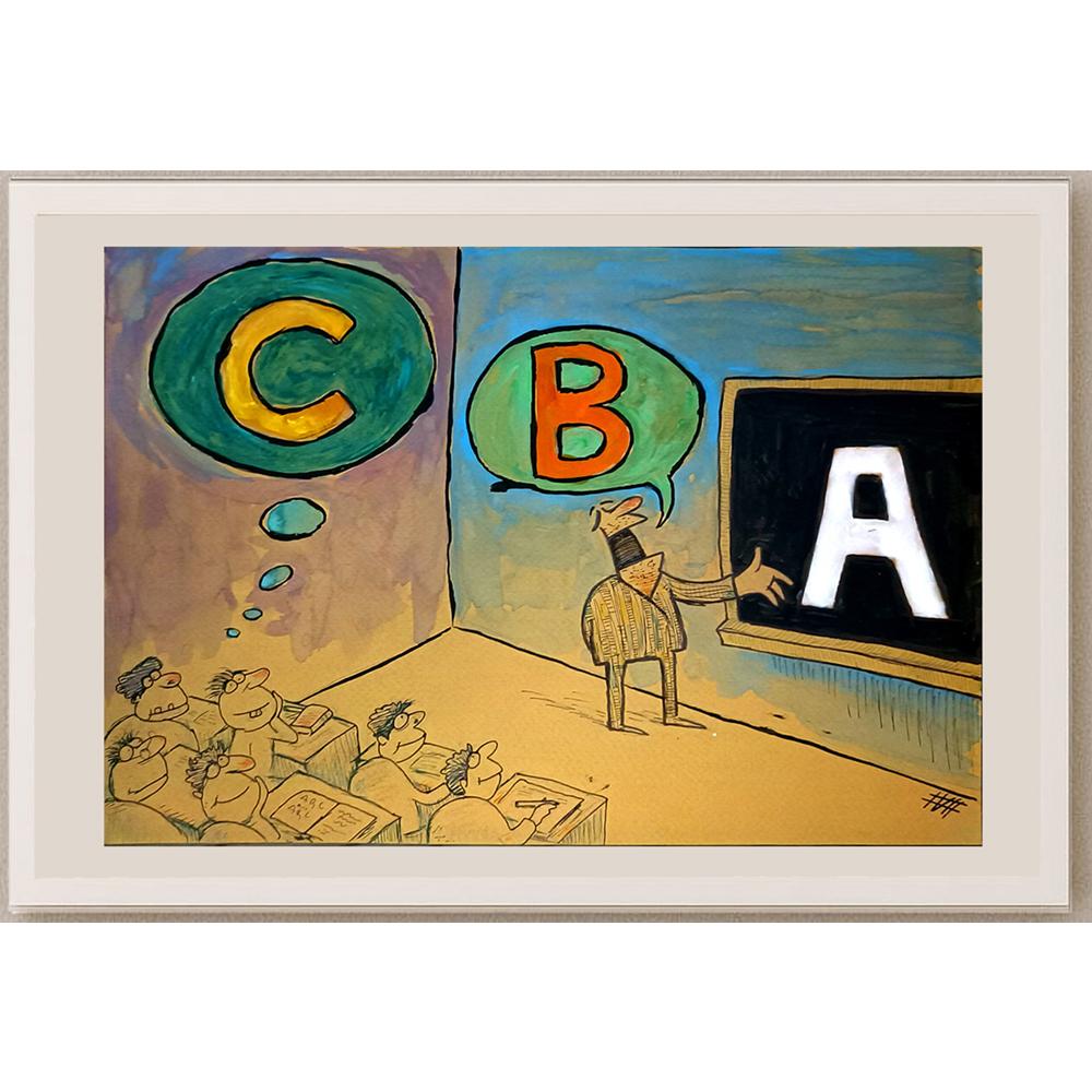Mohsen Zarifian 29x21cm Orijinal Karikatür BOD06754