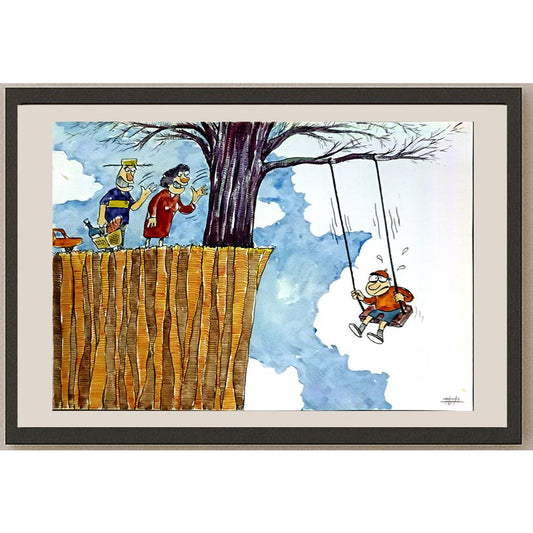 Mohsen Zarifian 29x21cm Orijinal Karikatür BOD06755