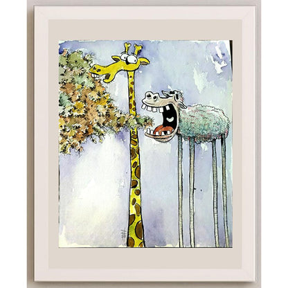 Mohsen Zarifian 25x21cm Orijinal Karikatür BOD06756