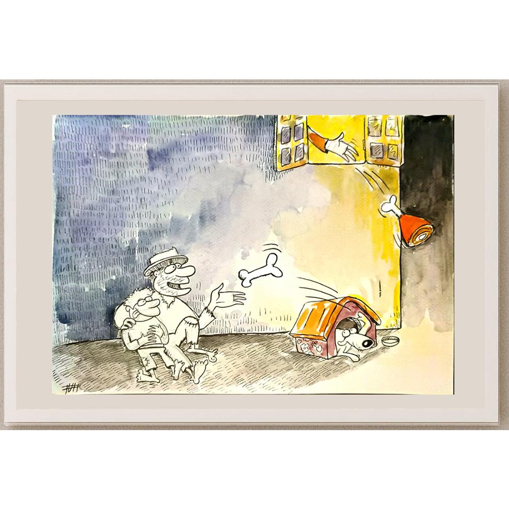 Mohsen Zarifian 29x21cm Orijinal Karikatür BOD06757