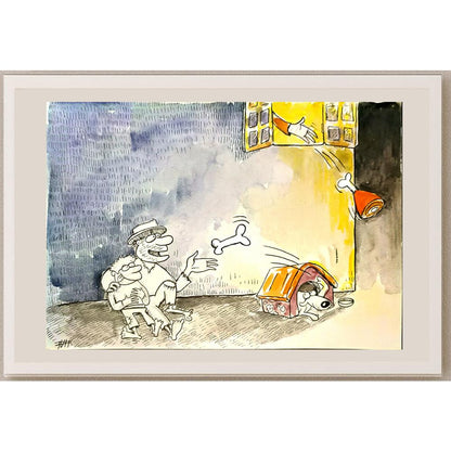 Mohsen Zarifian 29x21cm Orijinal Karikatür BOD06757
