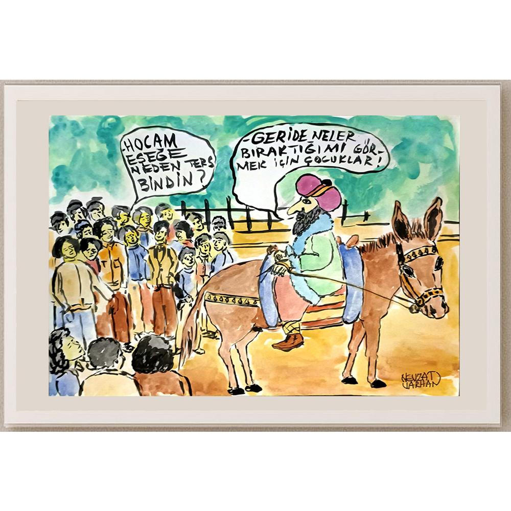 Nevzat Varhan 29x21cm Orijinal Karikatür BOD06760