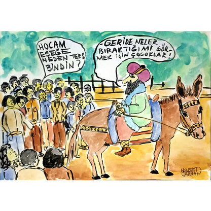 Nevzat Varhan 29x21cm Orijinal Karikatür BOD06760