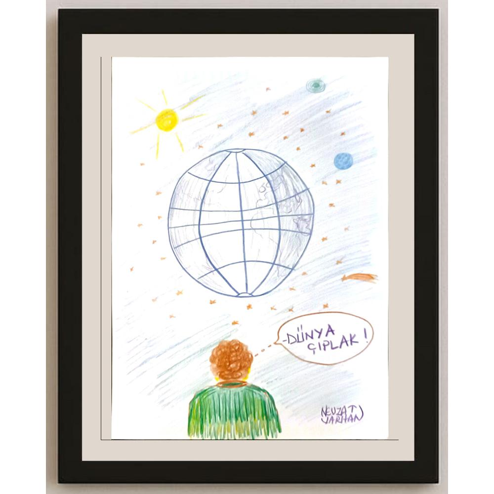 Nevzat Varhan 29x21cm Orijinal Karikatür BOD06761