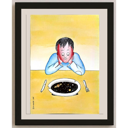 Hu Xuming 29x21cm Orijinal Karikatür BOD06768