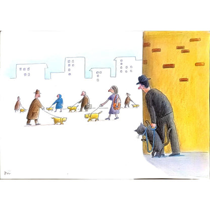 Masoud Ziaei Zardkhashosei 29x21cm Orijinal Karikatür BOD06779