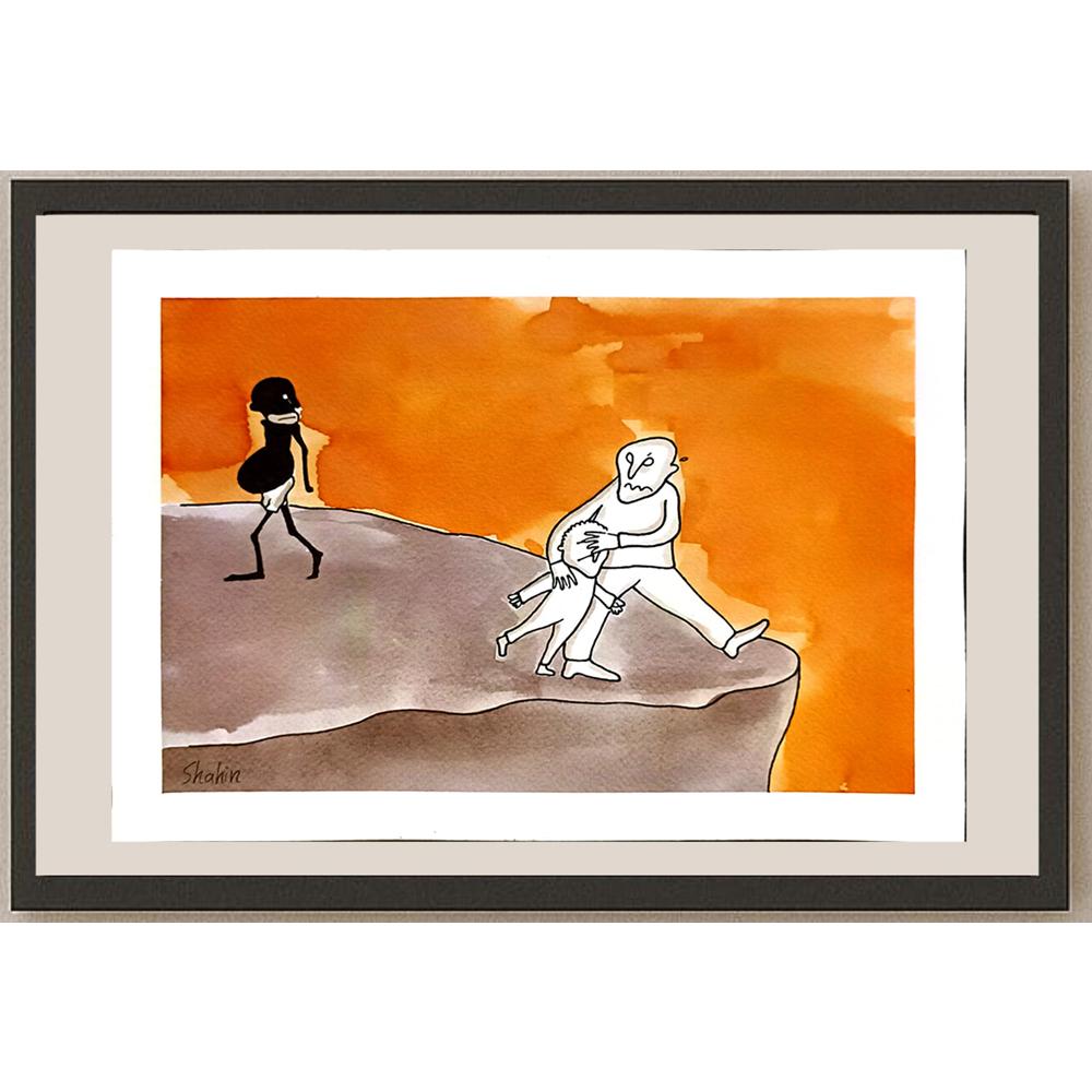 Shahin Kalantary 29x21cm Orijinal Karikatür BOD06785