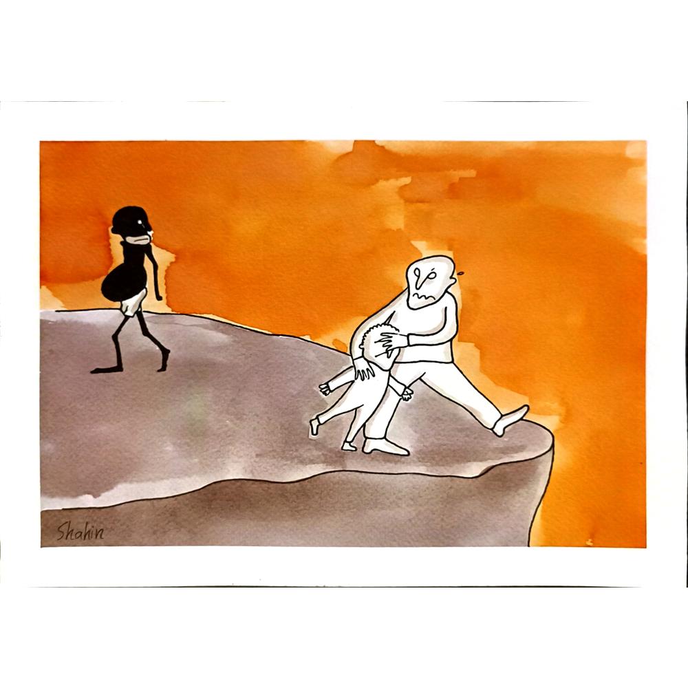 Shahin Kalantary 29x21cm Orijinal Karikatür BOD06785