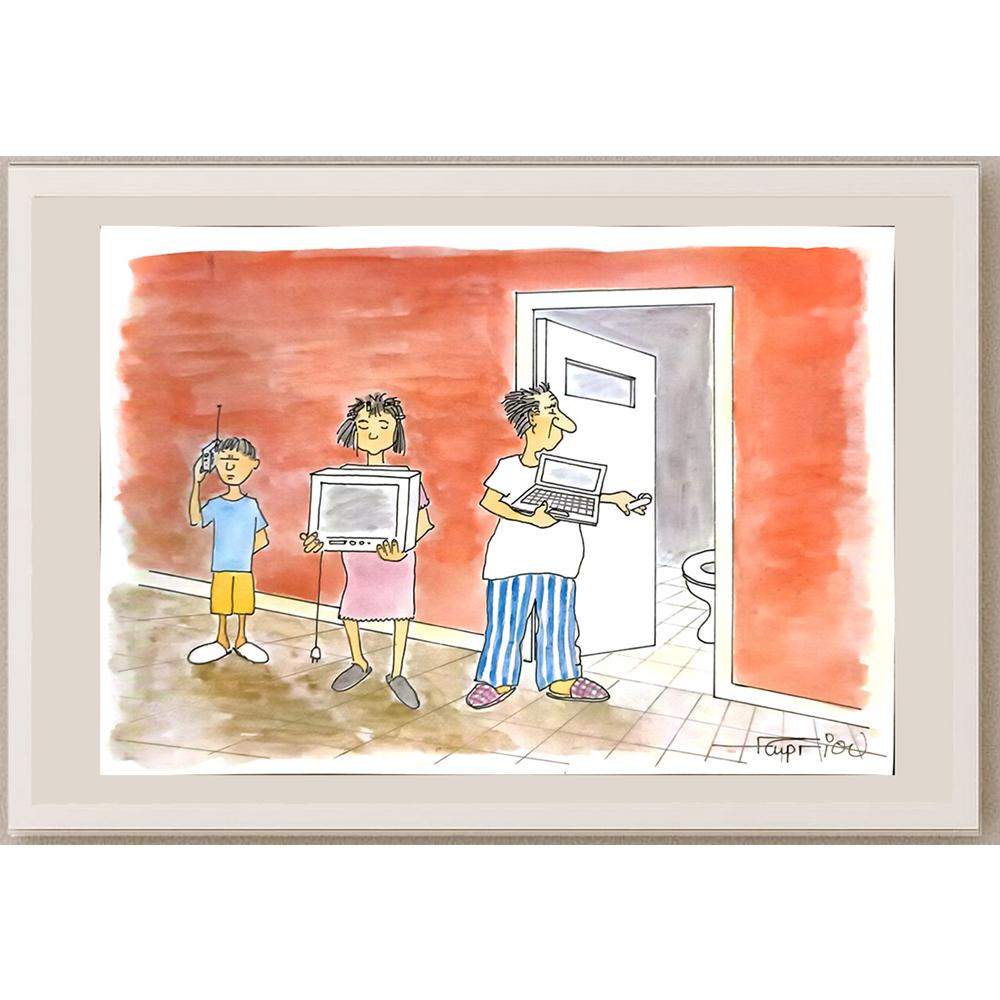 Grigoris Georgiou 29x21cm Orijinal Karikatür BOD06789