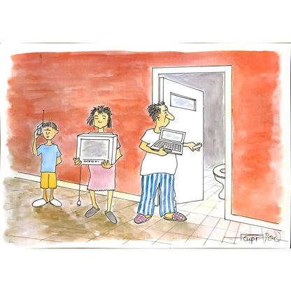 Grigoris Georgiou 29x21cm Orijinal Karikatür BOD06789