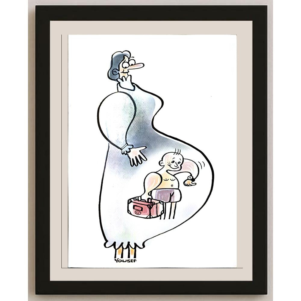 Seyed Yousef Rahimi 29x21cm Orijinal Karikatür BOD06790