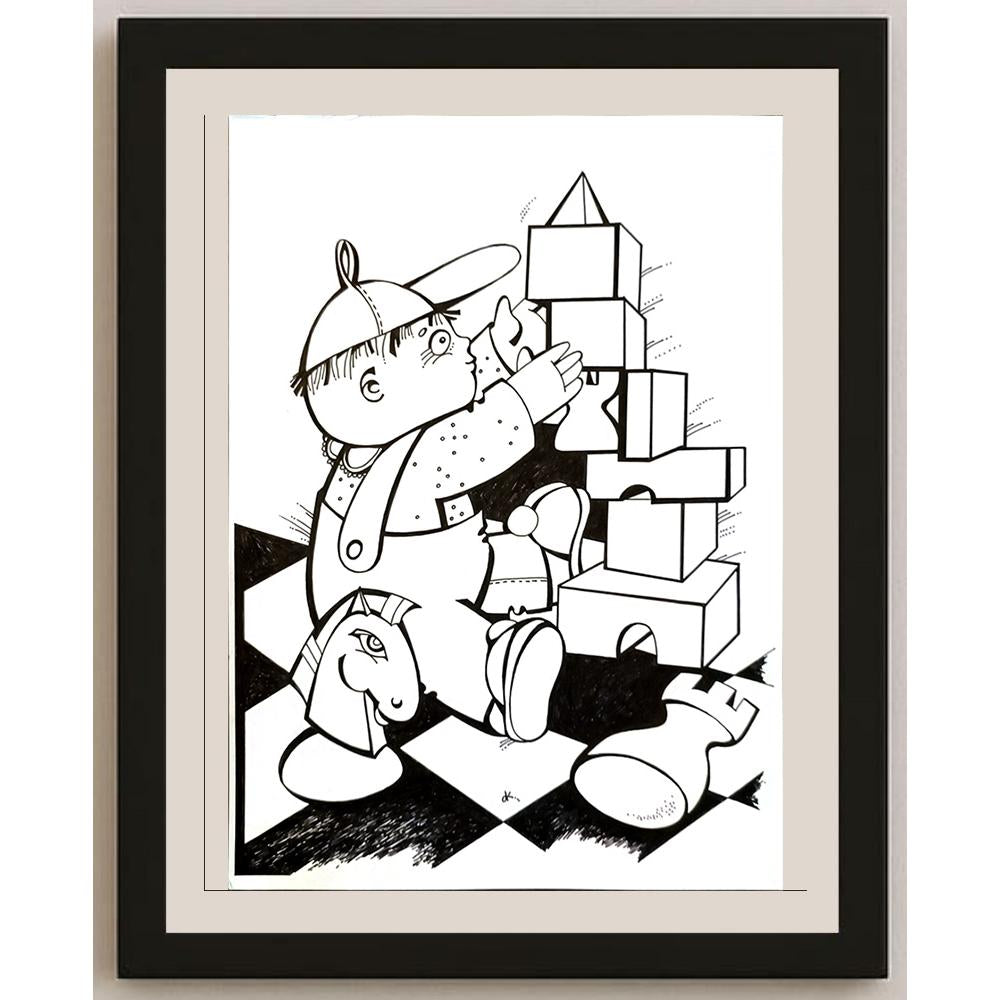 Darina Klickoval 29x21cm Orijinal Karikatür BOD06793
