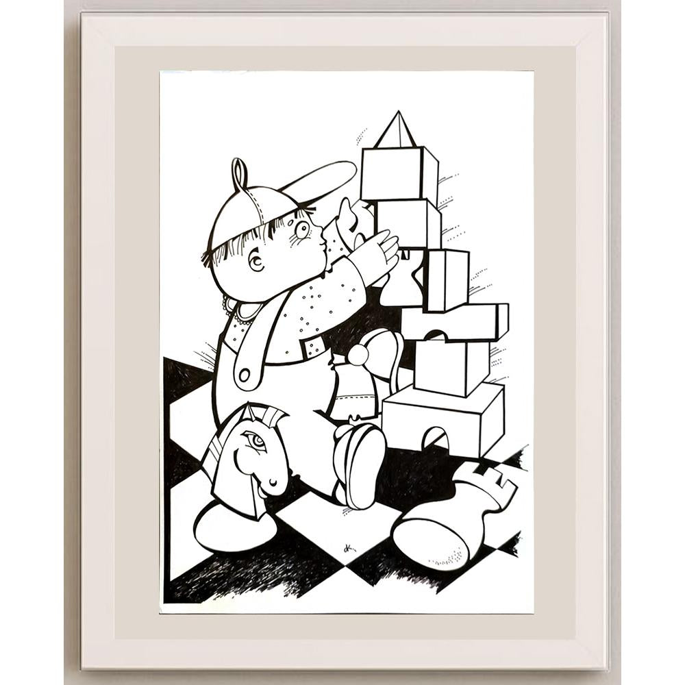 Darina Klickoval 29x21cm Orijinal Karikatür BOD06793