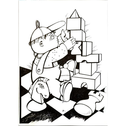 Darina Klickoval 29x21cm Orijinal Karikatür BOD06793