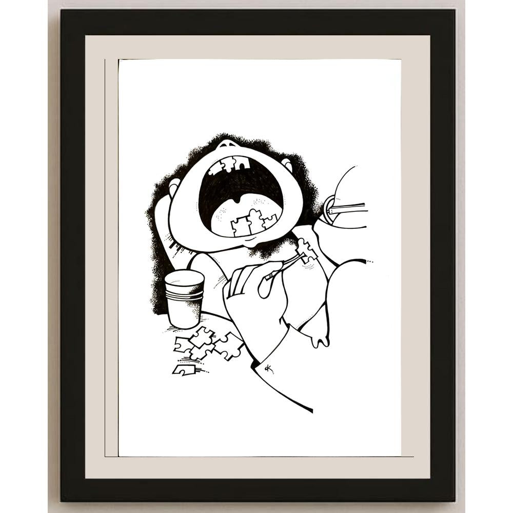 Darina Klickoval 29x21cm Orijinal Karikatür BOD06794
