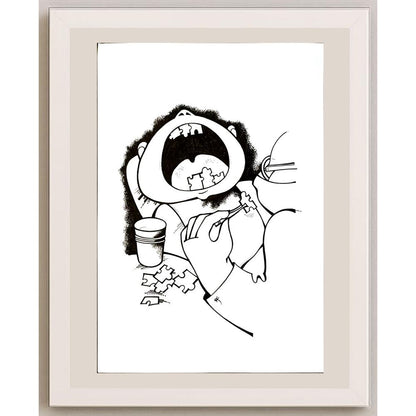 Darina Klickoval 29x21cm Orijinal Karikatür BOD06794