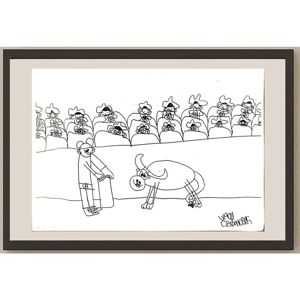 Uros Stefanovic 29x21cm Orijinal Karikatür BOD06809