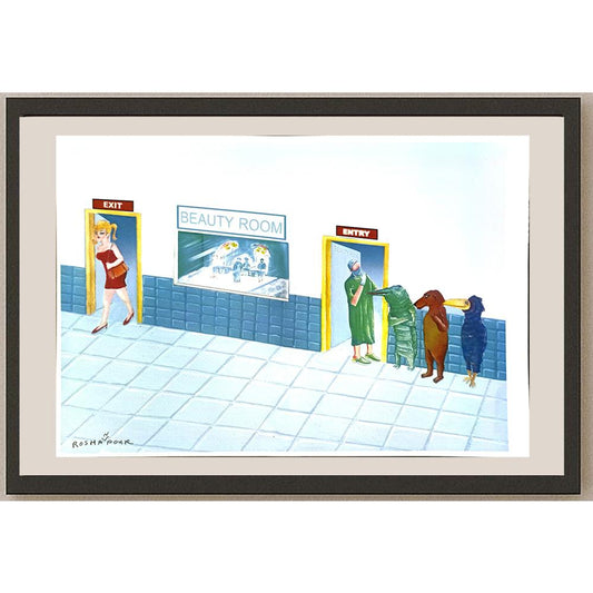 Amin Roshanpour 43x30cm Orijinal Karikatür BOD06837