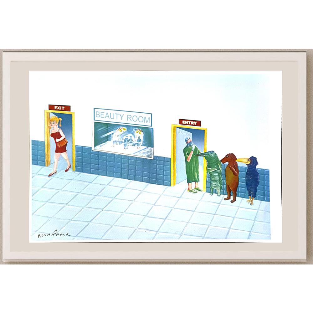 Amin Roshanpour 43x30cm Orijinal Karikatür BOD06837
