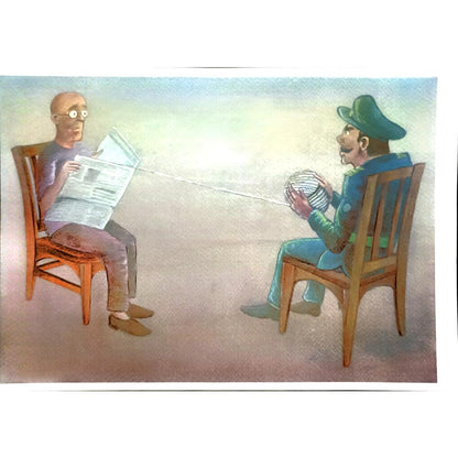 Amin Roshanpour 43x30cm Orijinal Karikatür BOD06839