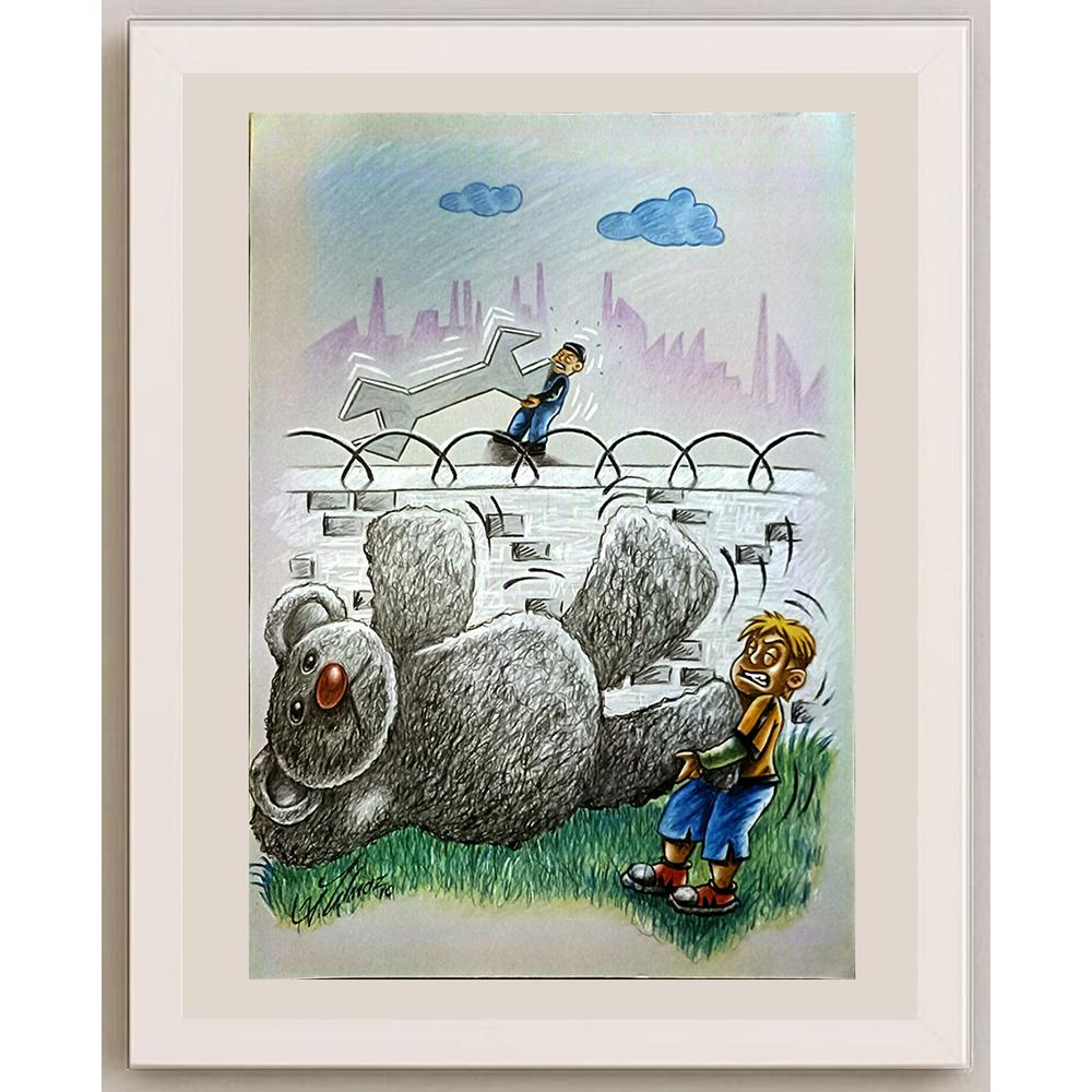 Azem Yılmaz 43x30cm Orijinal Karikatür BOD06840