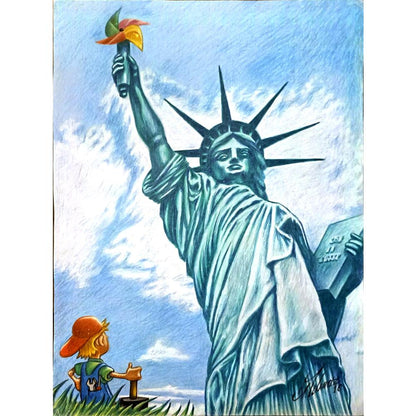 Azem Yılmaz 43x30cm Orijinal Karikatür BOD06841