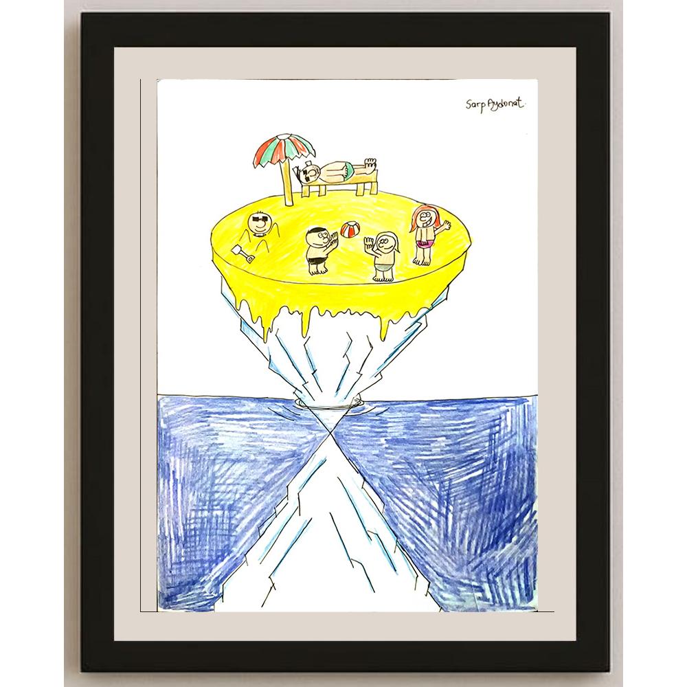 Sarp Aydonat 35x25cm Orijinal Karikatür BOD06856