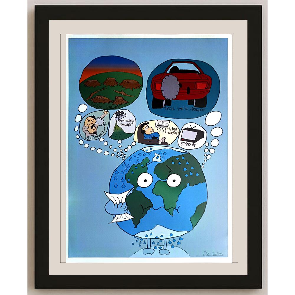 Taner Can Sertel 29x21cm Orijinal Karikatür BOD06857
