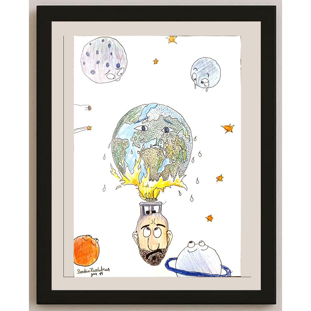 Berkin Kurtulmuş 29x21cm Orijinal Karikatür BOD06858