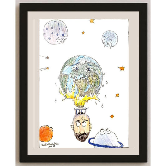 Berkin Kurtulmuş 29x21cm Orijinal Karikatür BOD06858