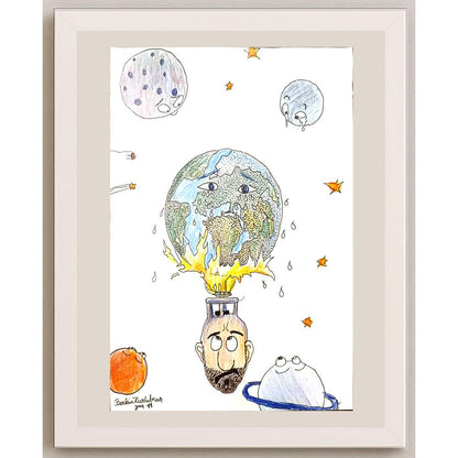Berkin Kurtulmuş 29x21cm Orijinal Karikatür BOD06858