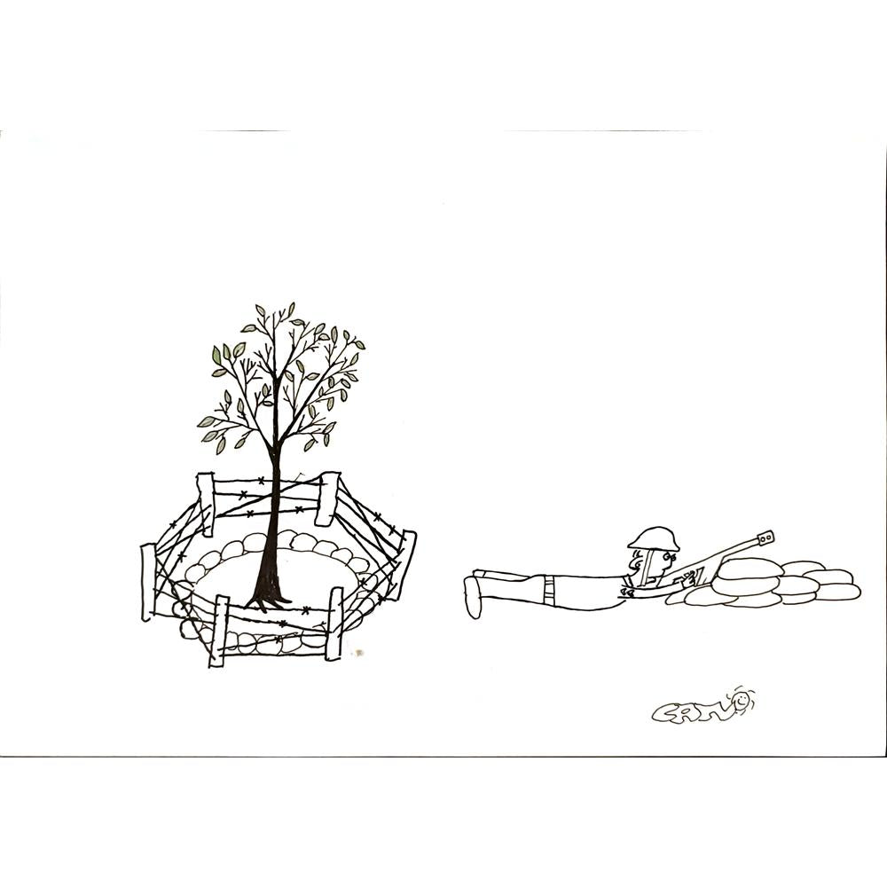 Can Güneşdoğdu 29x21cm Orijinal Karikatür BOD06862