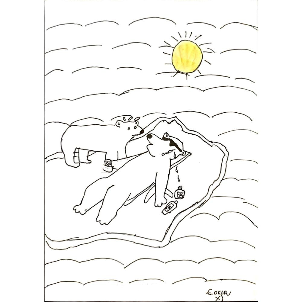 Edanur Okun 29x21cm Orijinal Karikatür BOD06864